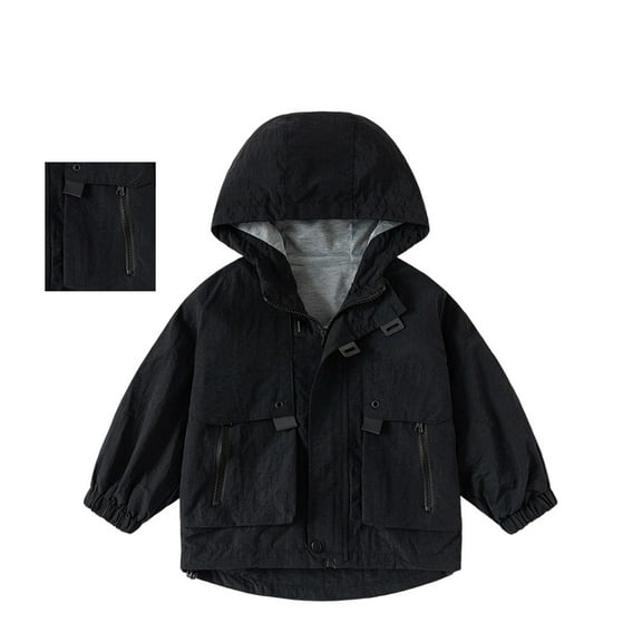 Teen Boys Jacket Wind Breaker Zip Up Jacket Lightweight Jacket Fall Clothes Kids Trendy Clothes 12-13 Years