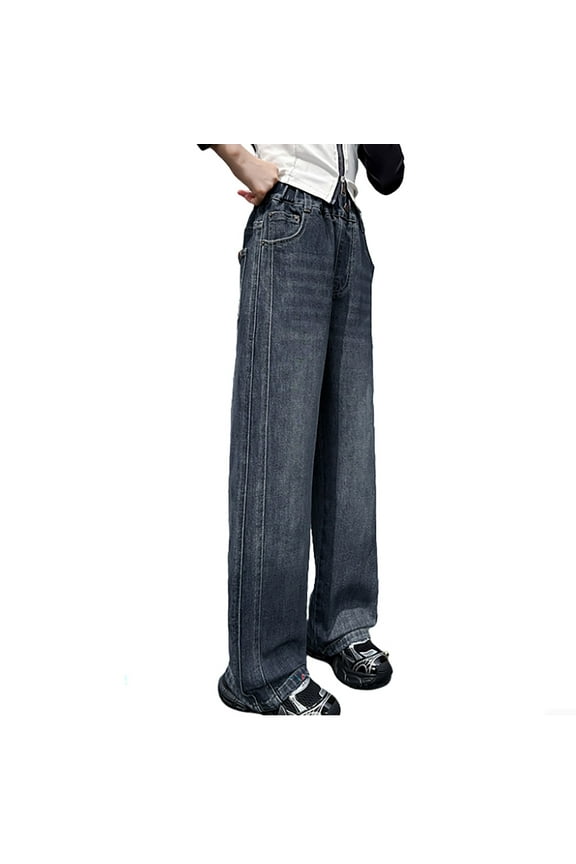 Teen Boys Jean Long pants,Relaxed Fit Wide Leg Pocket Jean Long pants Boys' Fashion Teen 10-11 Years Boys Long pants