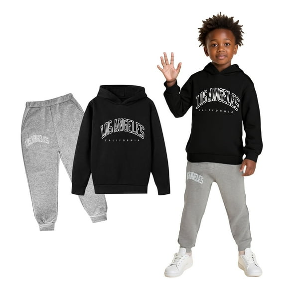 Teen Boys Outfits Long Sleeve Solid Hoodie Sweatshirt and Sweatpants 2 Pcs Warm Fall Winter Clothes Kids Clothes Boys Size 11-12 Years Cute Boy Girl Clothing