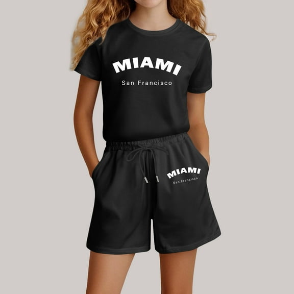 Teen Boy Pajamas Set Letter Print Short Sleeve Pullover Crewneck Soft Shirts and Shorts Set Sleepwear Loungewear Set Teen Boys Pjs Size 13-14 Years