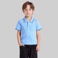 thumbnail image 1 of Teen Boys' Polo Shirt Blue Polo Shirt for Boys Kids Collar Shirts Boys Boys Short Sleeve Polo Shirts Boys Polo Shirts Size 12-13 Years, 1 of 3