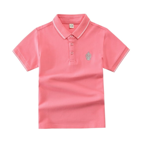 Teen Boys Polo Shirt Solid Color Polo Shirt Kids Collar Shirts Boys Boy Short Sleeve Shirt 10-11 Years Cute&nbsp;Boy&nbsp;Clothing