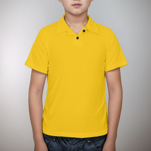 Teen Boys' Polo Shirt Solid Color Polo Shirt Rugby Button Down Shirt Kids Short Sleeve Shirts 13-14 Years Cute Boy Clothing