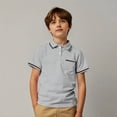 thumbnail image 1 of Teen Boys' Polo Shirts Light Gray Shirt Boys Button Up Shirt Boys Boy Short Sleeve Shirt Shirts for Boys 13-14 Years, 1 of 3