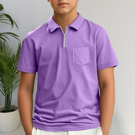 Teen Boys Polo Shirts Solid Color Tshirt Boys Kids Collar Shirts Boys Short Sleeve Tops 13-14 Years Cute Boy Clothing