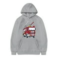 thumbnail image 1 of Teen Boys Pullover Hoodies Fire Truck Print Children's Casual Preppy Clothes With Pocket Size 13-14T, 1 of 4