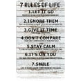 thumbnail image 1 of Teen Boys Room Decor - Cool Inspirational Wall Art Teenage Girl Bedroom Stuff 7 Rules of Life Metal Tin Signs for 10-18 Year Old Teens Room Accessories 8x12 Inch, 1 of 5