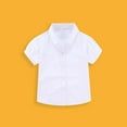 thumbnail image 1 of Teen Boys Shirts White Short Sleeve Button up Shirt Boys School Uniform Shirts Casual Tops Boys 14-15 Years Shirts, 1 of 8