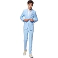 thumbnail image 1 of Teen Boys Solid Color Party Suit - Prom and Wedding Party Outfit - Including Blazer, Pants and Tie, 1 of 1