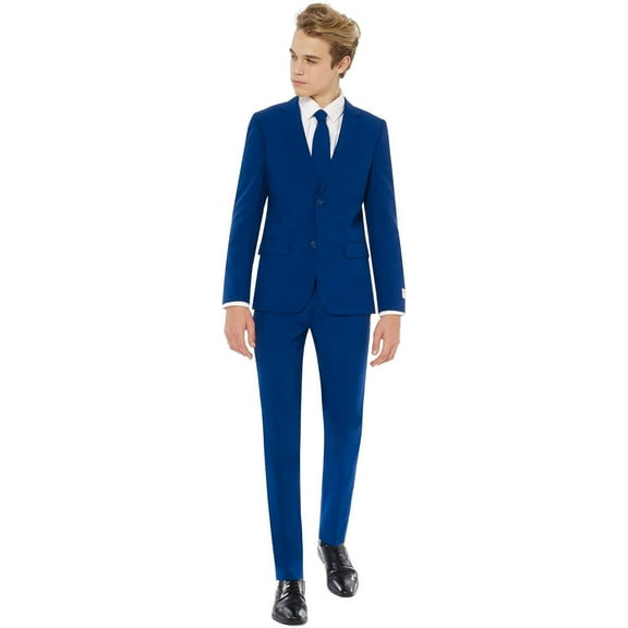 Teen Boys Solid Color Party Suit - Prom and Wedding Party Outfit - Including Blazer, Pants and Tie