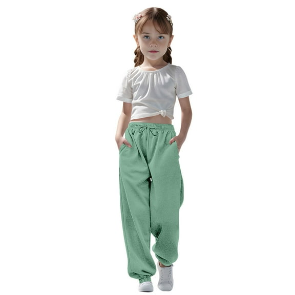 Teen Boys Sweatpants Drawstring Sweatpants With Pockets Solid Pants Mint Green Pants For Boys Boys Sweatpants Size 9-10 Years