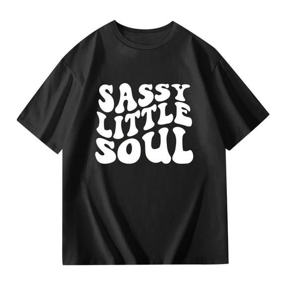 Teen Boys T Shirts Short Sleeve Graphic Letter Print Fashion Tops Tees Kids Plain Black Shirt Outfits for Girls 12-14 Years