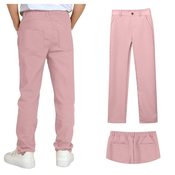 Teen Boys Uniform Pants Pull On Chino Pants With Pockets Straight Pants Boy Red Uniform Pants Back To School Clothes Teen Boys Pants Size 15-16 Years