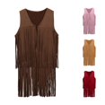 thumbnail image 1 of Teen Boys Western Vest Sleeveless Tassel Vest Boys Halloween Cowboy Costume For Boys Western Outfit 3-12 Years, 1 of 9