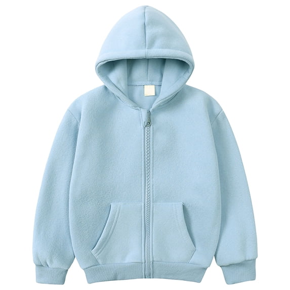 Teen Boys Zip up Hoodies Plain Thick Cargo Hoodie Sweatshirts Youth Kids Fleece Warm Jacket Outwear with Pockets Teen Girl Clothes Hoodies