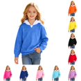 thumbnail image 1 of Boys and Girls Hoodie Kids Blue Hoodie Casual Long Sleeve Hoodies Fall 13-14 Years Girl Clothes, 1 of 5