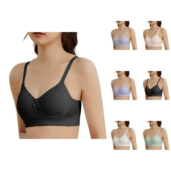 Teen Bra Girls' Training Bras Girls Underwear Crop Top Bra Seamless Training Lightweight Camisole Style White Teen Bra for Active Girls