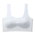thumbnail image 1 of Teen Bras for Girls Lightly Padded Training Bra Comfort Breathable Stretch Girl's Underwear Bralette, White, M, 1 of 3