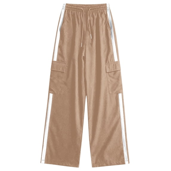 Teen Cargo Pants Kids Fashion Cargo Joggers Straight Leg Khaki Cargo with Pocket Girls Clothing Size 14-15 years