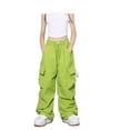thumbnail image 1 of Cargo Pants for Girls Casual Elastic Waist Pants Baggy Cargo Pants Wide Leg Girls Pants Tween Girls Trendy Clothes 15-16 Years, 1 of 3