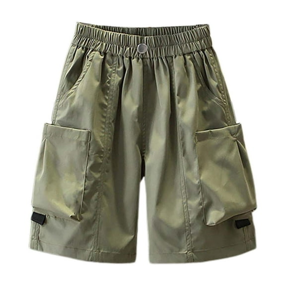 Teen Cargo Shorts for Kids Straight Leg Regular Pull On Boys Summer Clothes Essentials Shorts 12-13 Years