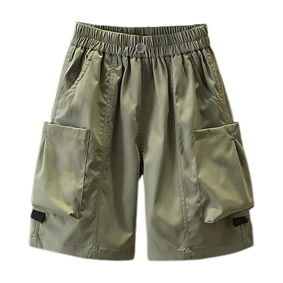 Teen Cargo Shorts for Kids Straight Leg Regular Pull On Boys Summer Clothes Essentials Shorts 12-13 Years