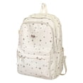 thumbnail image 1 of Teen Casual Polyester Star Print Backpack, Fashion Large Everyday Daypack, Coquette Bookbag for Campus Weekend Commute, 1 of 8