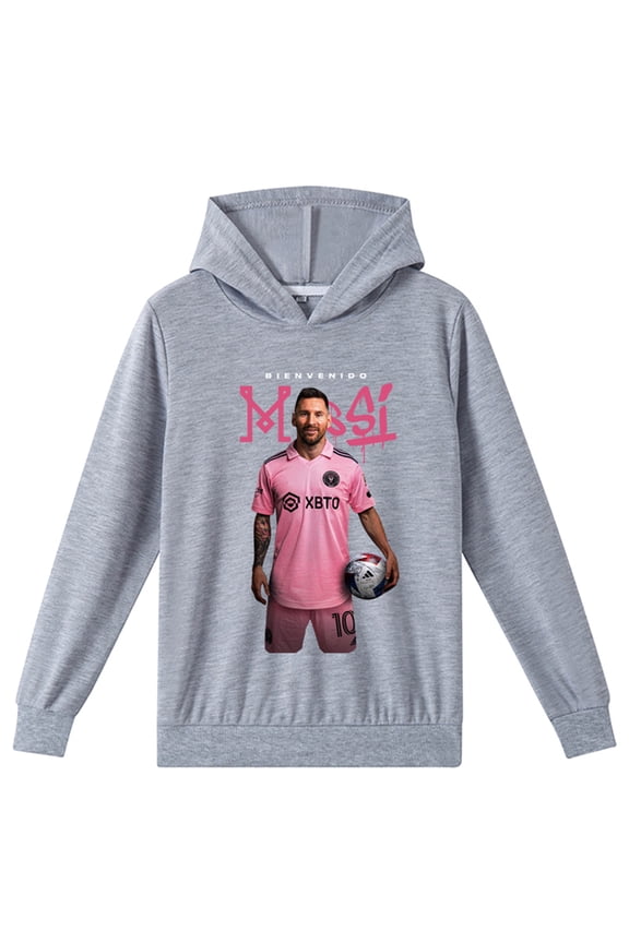 Teen Casual Sweatshirts Hooded,Lionel_Messi Long Sleeve Hoodies Casual Pullover Tops for Boys Girls