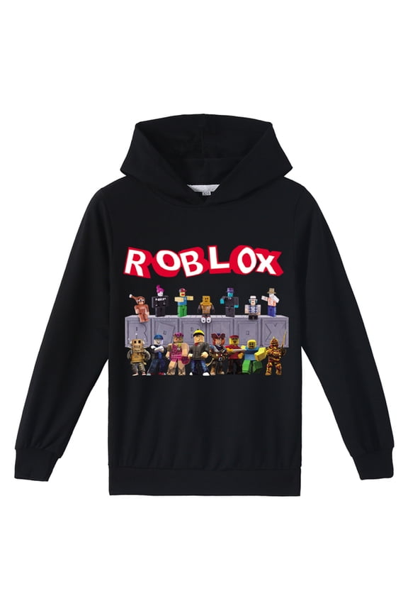 Teen Casual Sweatshirts Hooded Roblox Classic Pullover Hoodies Long Sleeve Tops for 8-16 Years