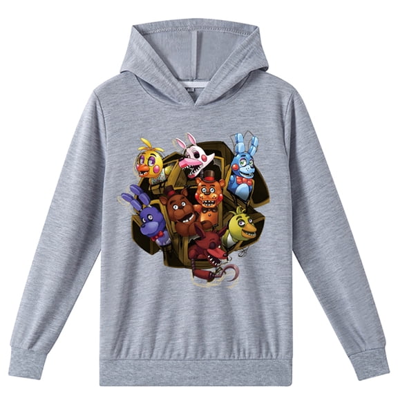 Teen Casual Sweatshirts with Hooded,Five Nights at Freddy's Pullover Lightweight Hoodies for 8-16 Years