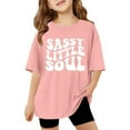 thumbnail image 1 of Teen Clothes For Girls Letter Short Sleeve Shirt For Girls Casual Summer Tops For Girls Kids Clothes Girls 11-12 Years Cute&nbsp;Girl&nbsp;Clothing, 1 of 6