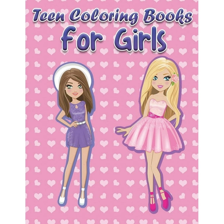 Teen Coloring Books For Girls : Detailed drawings of older girls and teens  (Paperback)