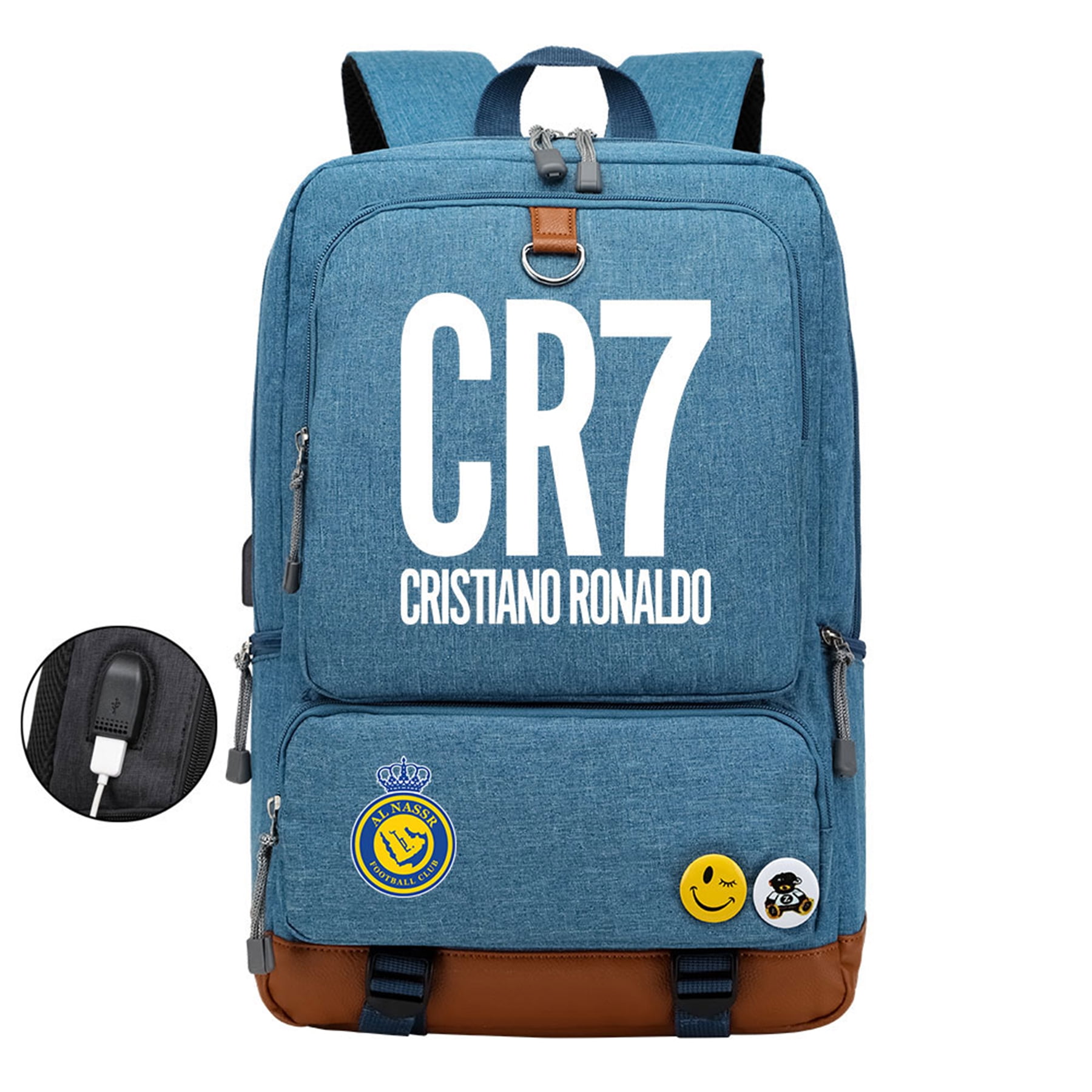 Teen Cristiano Ronaldo Backpack-CR7 School Bookbag Waterproof Travel ...