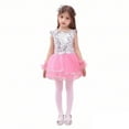 thumbnail image 1 of Teen Dance for Girls Sparkly Dance Puff Sleeve Tutu Dress Set Girls Disco Street Dance Outerwear 13-14 Years, 1 of 4