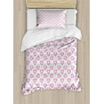 thumbnail image 1 of Teen Duvet Cover Set, First Love First Date Inspired Vivid Young Hearts Inner Details Art Print, Decorative 2 Piece Bedding Set with 1 Pillow Shams, Twin Size, Lavender Purple, by Ambesonne, 1 of 3