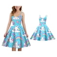 thumbnail image 1 of Easter Dress for Girls Cute Print Spaghetti Strap A-Line Dress Kids Summer Dresses for Girls 11-12 Years, 1 of 4