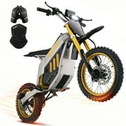 QEASET Electric Dirt Bike for Adults,2000W Motor,48V 30Ah Battery, 200N.m High Torque,Max 42Mph,All Terrain Motorized Dirt Bikes, Gold