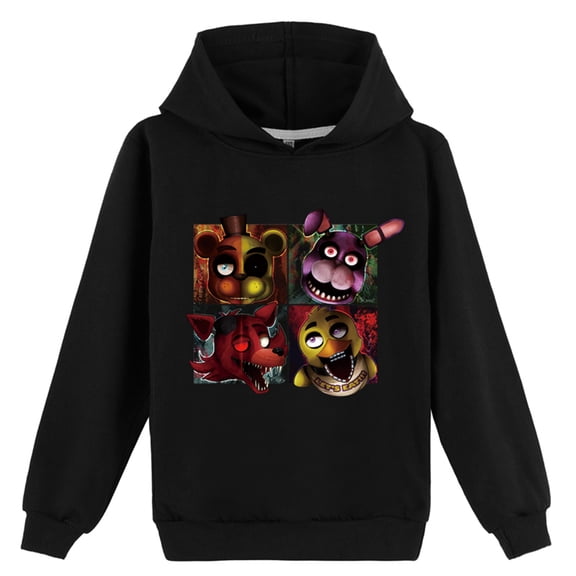 Teen Five Nights at Freddy's Long Sleeve Hoodies Lightweight Pullover Sweatshirts Hooded for 8-16 Years