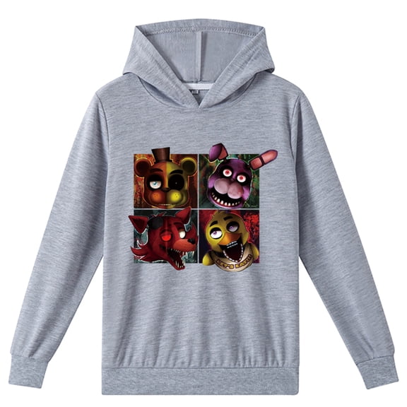 Teen Five Nights at Freddy's Long Sleeve Hoodies Lightweight Pullover Sweatshirts Hooded for 8-16 Years