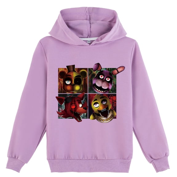 Teen Five Nights at Freddy's Long Sleeve Hoodies Lightweight Pullover Sweatshirts Hooded for 8-16 Years