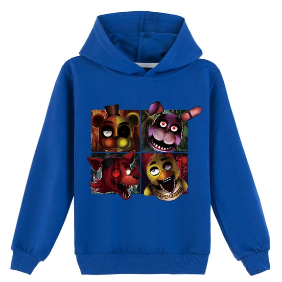 Teen Five Nights at Freddy's Long Sleeve Hoodies Lightweight Pullover Sweatshirts Hooded for 8-16 Years