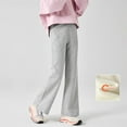 thumbnail image 1 of Teen Flare Sweatpants Girls Grey Sweatpants for Girls Basic Girls Athletic Joggers Wide Leg Pants with Pocket Sweatpants for Girls 10-11 Years, 1 of 5