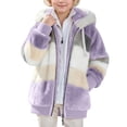 thumbnail image 1 of Teen Fleece Coat Long Sleeve Coat Hoodies Girls Half Zip Pullover Winter Jackets For Kids Size 13-14 Years Girls Clothes, 1 of 6