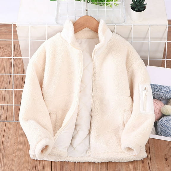 Teen Jacket Long Sleeve Coat Full Zip Sweater Girls Winter Jackets Girl Outfits Size 14-15 Years