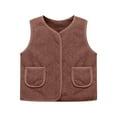 thumbnail image 1 of Teen Vest Sleeveless Full-Zip Khaki Vest Kids Warm Lightweight Girls Winter Vest Vest Girls 12-14 Years, 1 of 5