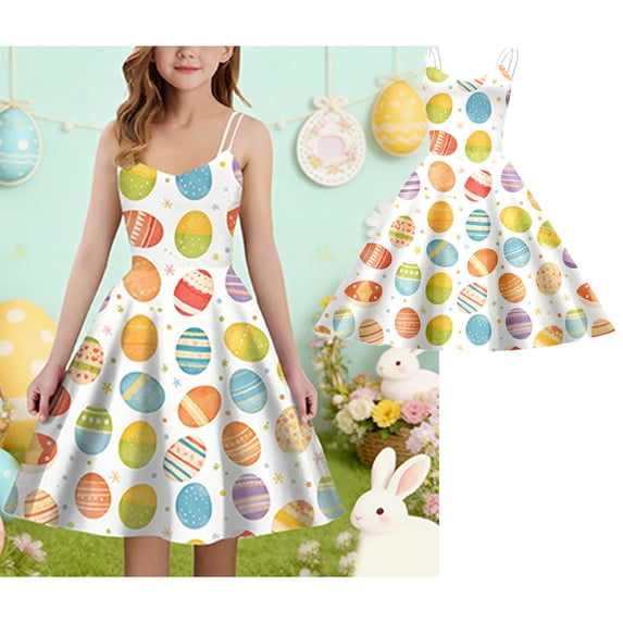 Teen Flower Girl Dresses Easter Outfits Crew Neck Tank Tops Summer Dresses For Kids Easter Dresses For Girls Size 13-14 Years