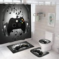 thumbnail image 1 of Teen Gaming Shower Curtain Gamer Gift for Boys Game Room Decor Kids Girls Youth Man Video Games Bath Curtain Chic White Gamepad Shower Curtains Set for Bathtubs, 1 of 2