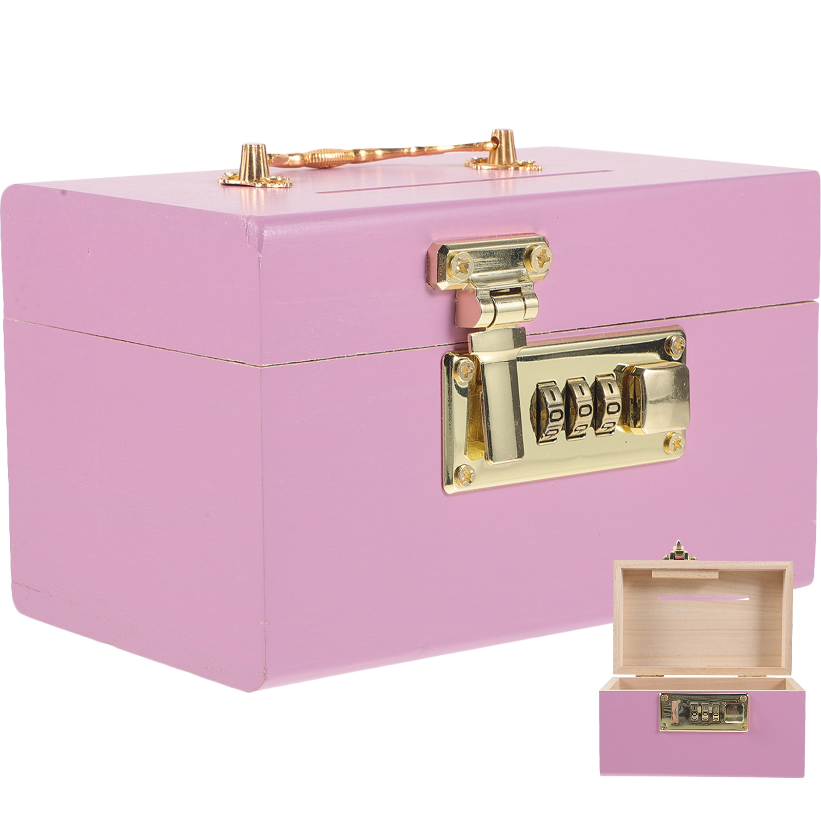 Teen Gifts Pink Piggy Bank Wooden Stainless Savings Pirate Treasure