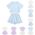 thumbnail image 1 of Girl Athletic Set Quick Dry Short Sleeve T-Shirt and Sport Shorts 2 Piece Set Girls Outfits Size 11-12 Years, 1 of 3