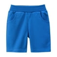 thumbnail image 1 of Teen Girl Athletic Shorts with Pockets New Toddler Baby Boys Shorts Solid Color Elastic Waist Cotton Summer Casual Bottom Shorts with Pockets Blue 4 Years, 1 of 6